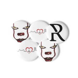 Set of pin buttons