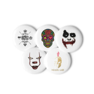 Set of pin buttons